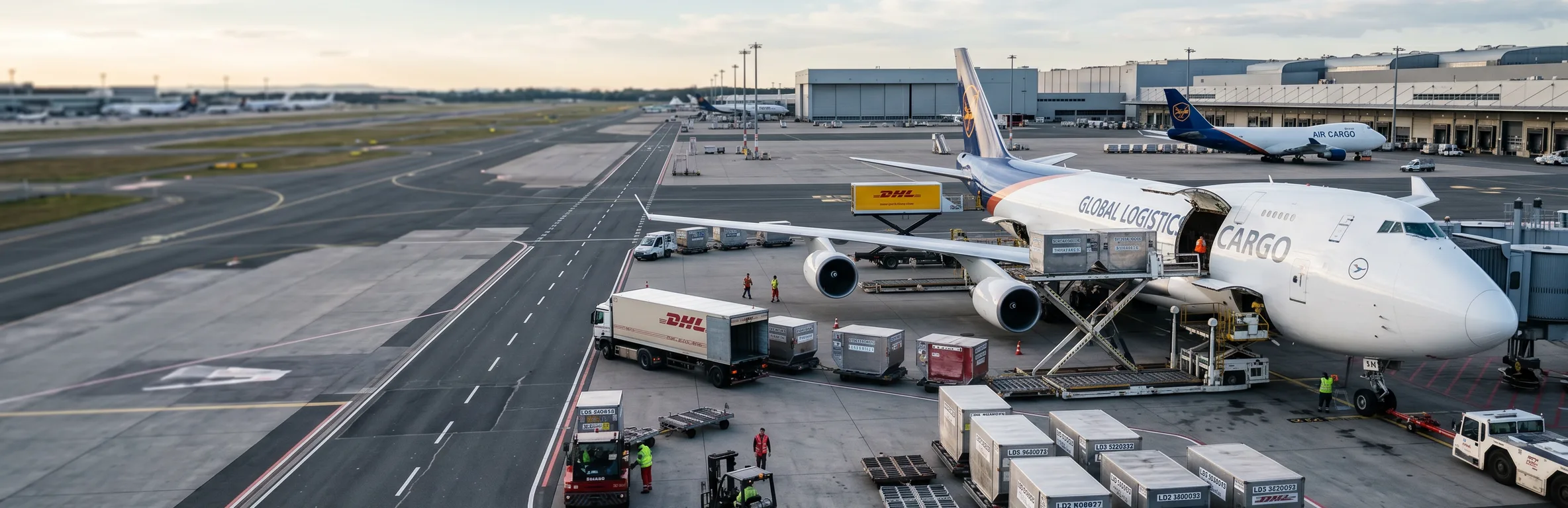 Avion cargo en cours de chargement à l'aéroport